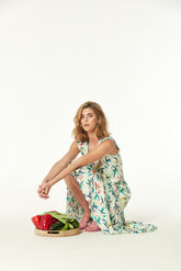 Vestido Shife Viscosa Estampada